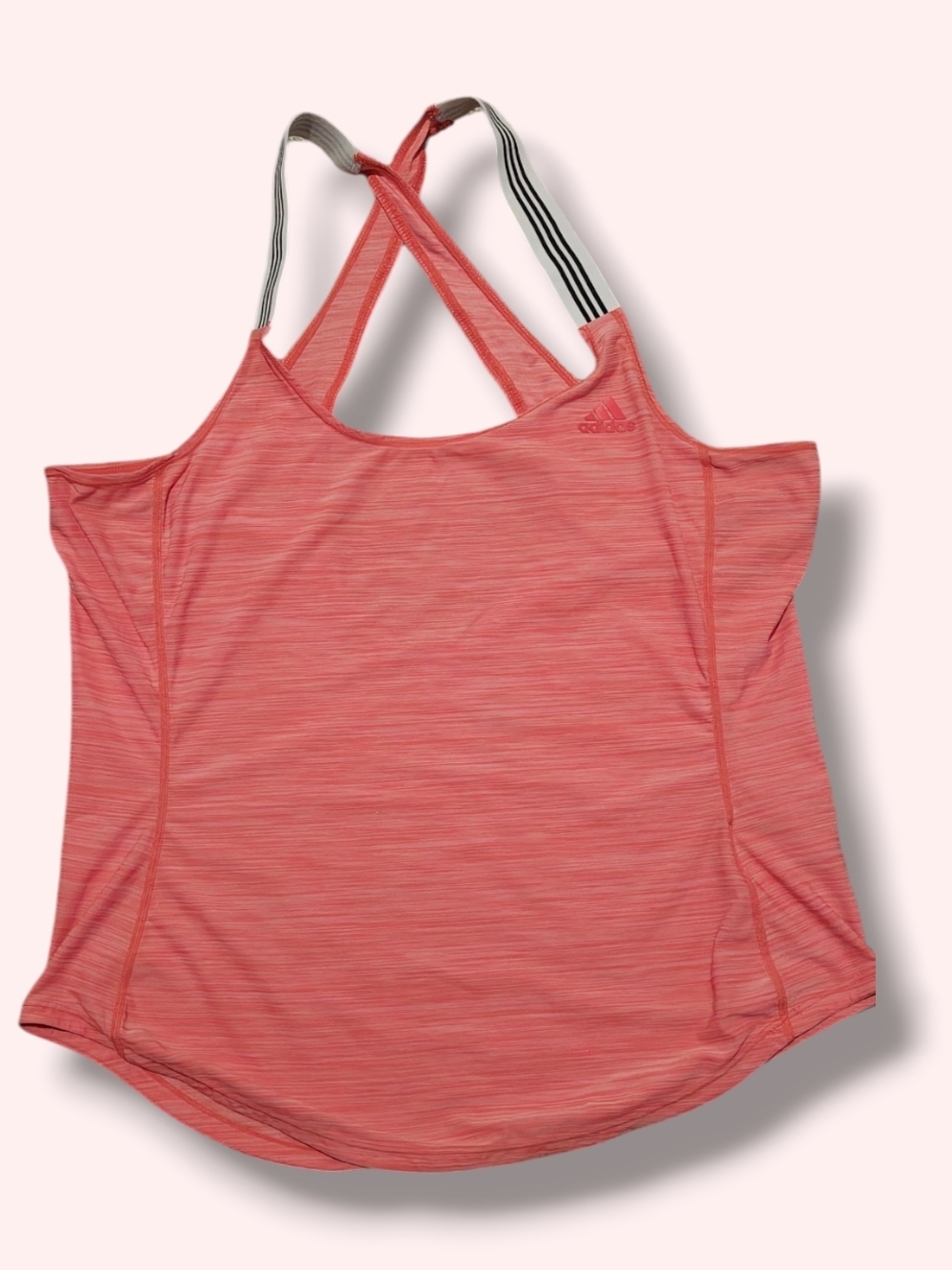 Adidas Pink Coral Strappy Athletic Tank